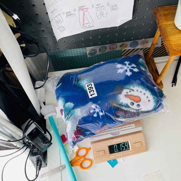 Snowman Print Fleece Pullover Sweater Jacket M - Picture 5 of 5